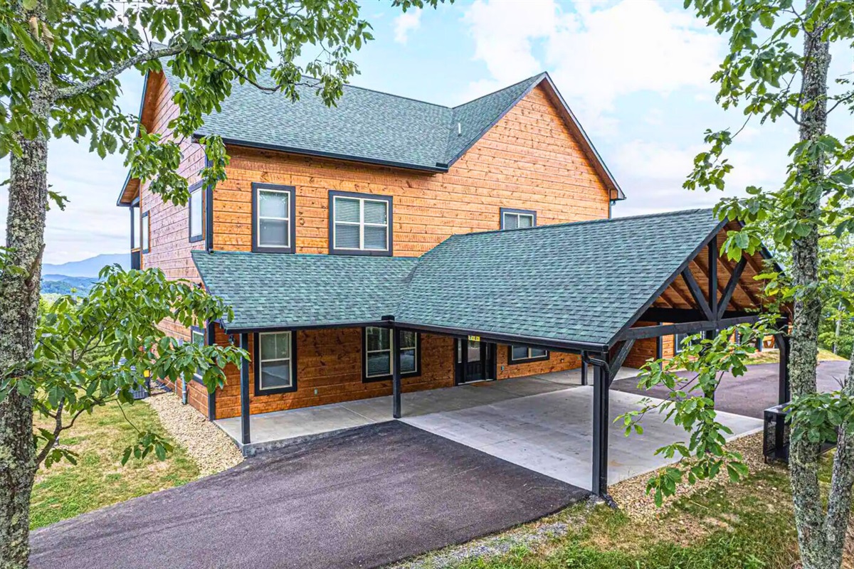 Covered Parking Area by the Front Door of the Home