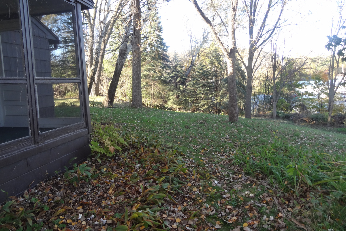 Three season porch off of living room with access to backyard