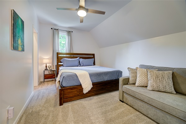 bed #2, twin pull out sofa and a king bed