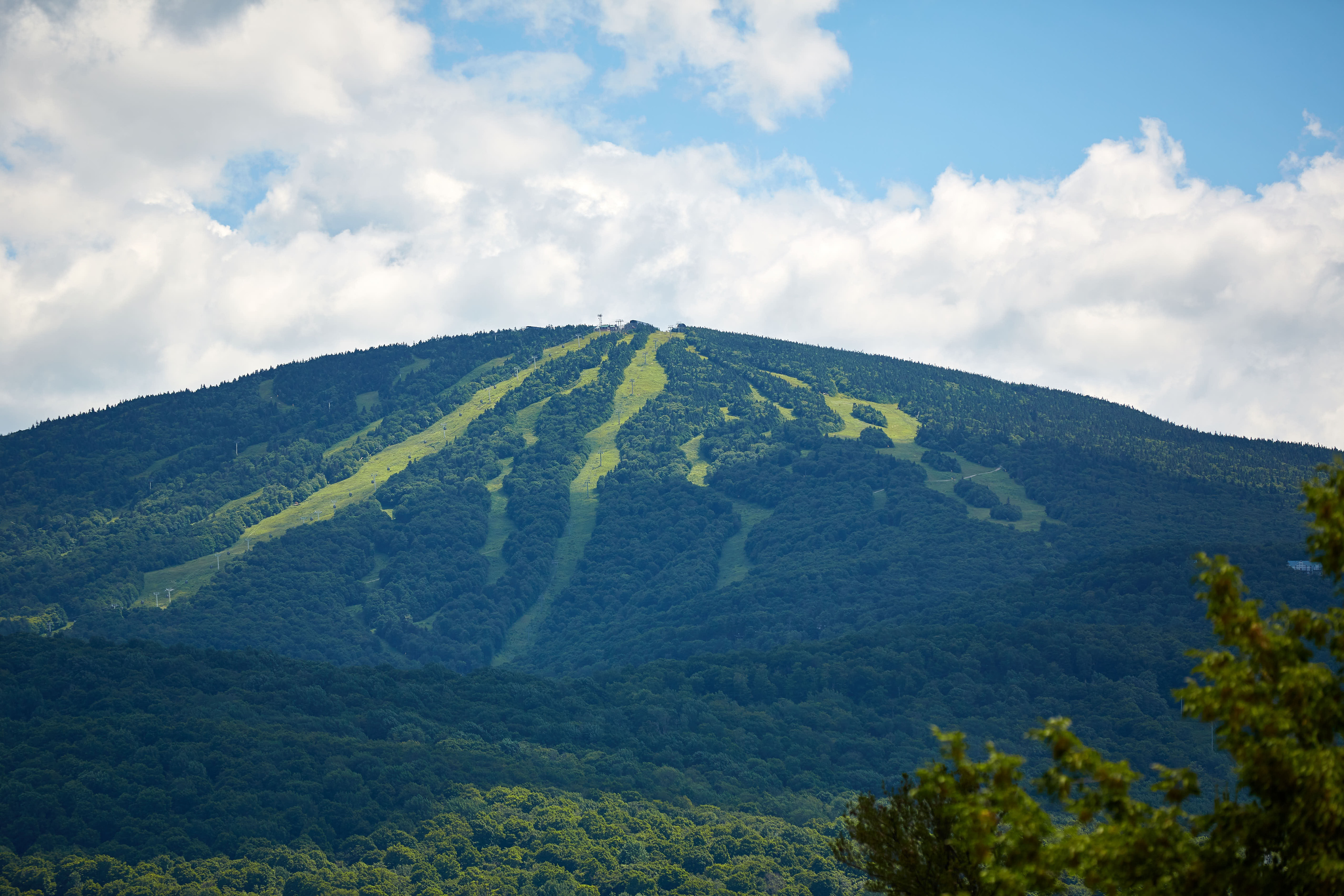Vermont's name derives from the French phrase Verts Monts, meaning "Green Mountains". When French explorer Samuel de Champlain mapped the region in the 1600s, he highlighted its heavily forested, lush peaks. Stratton as seen from the house!