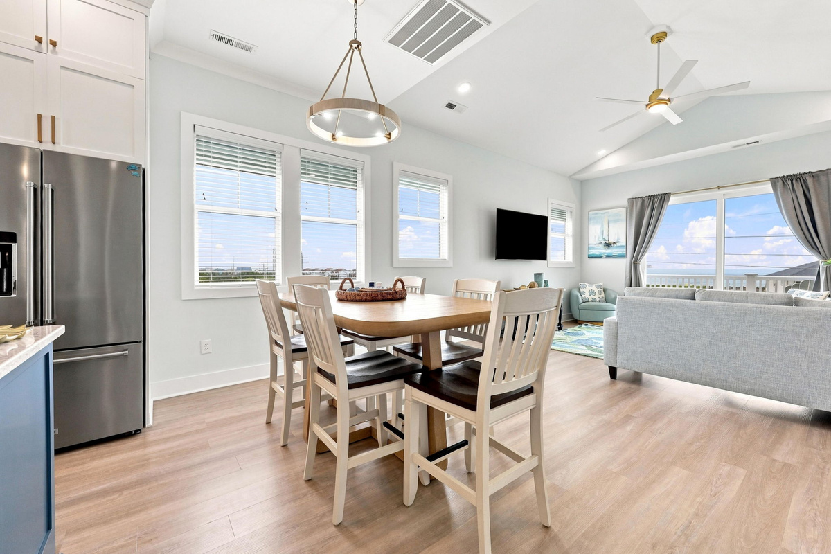 Enjoy the perfect flow between the kitchen, dining area, and living room with plenty of space for everyone to relax and reconnect