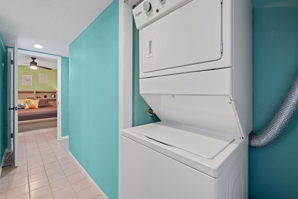 In-unit washer and dryer for added convenience during your stay.