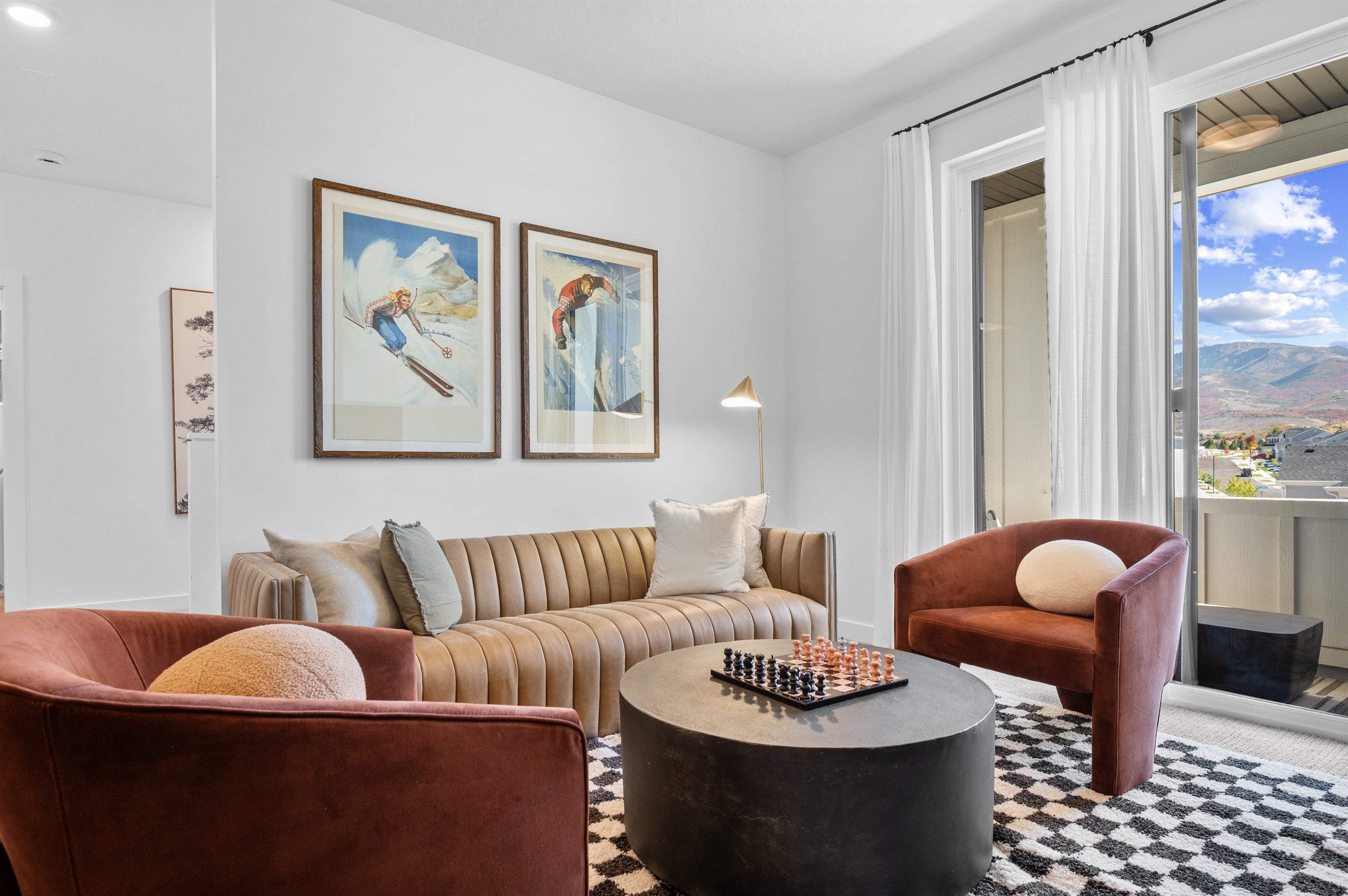 Stylish lounge ideal for unwinding after a day of skiing or exploring.