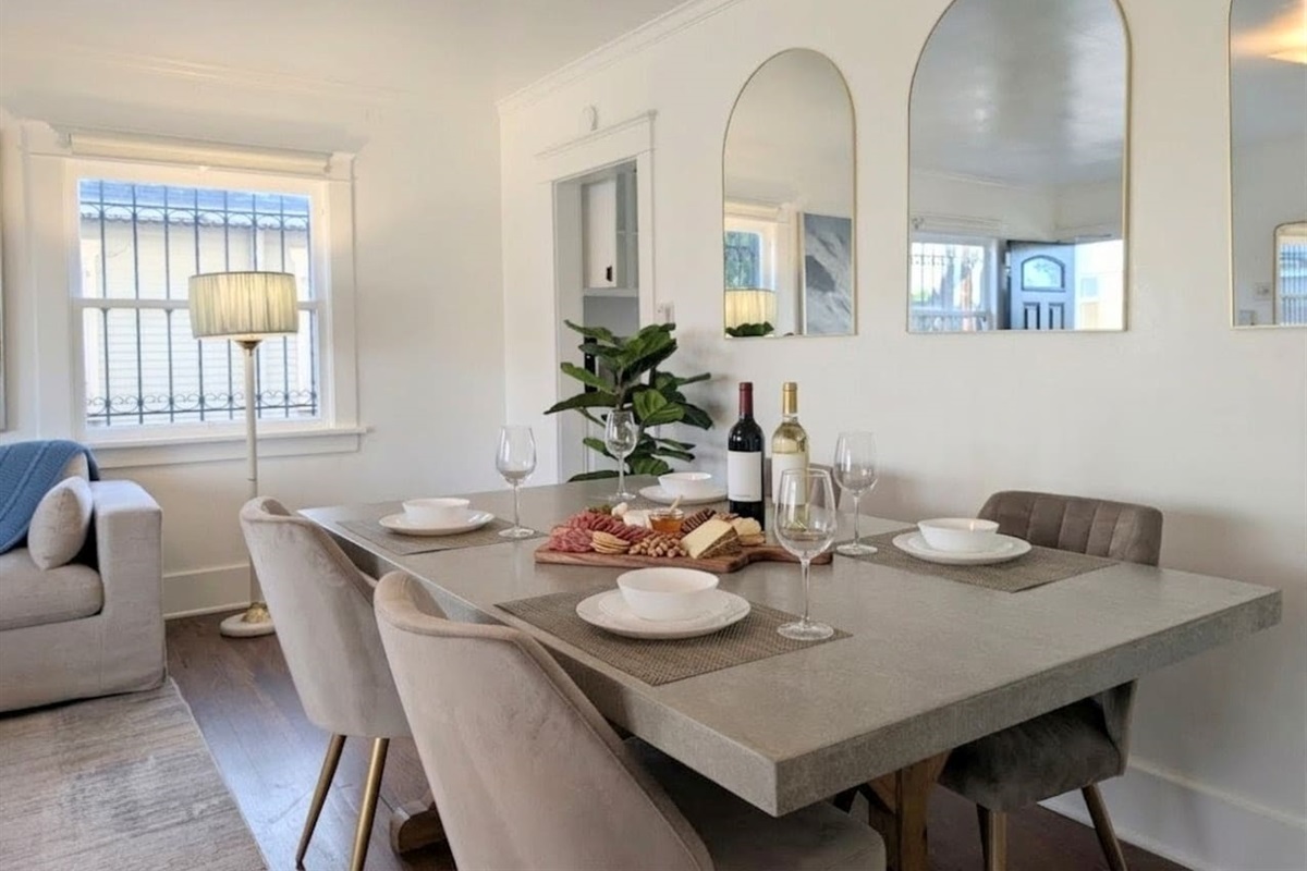 Inviting dining area perfect for shared meals, morning coffee, or game nights.
