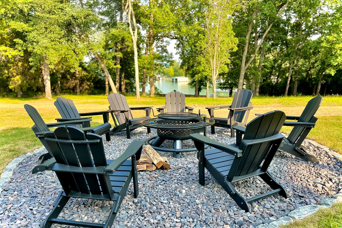 2 fire pits are shared between the 4 properties