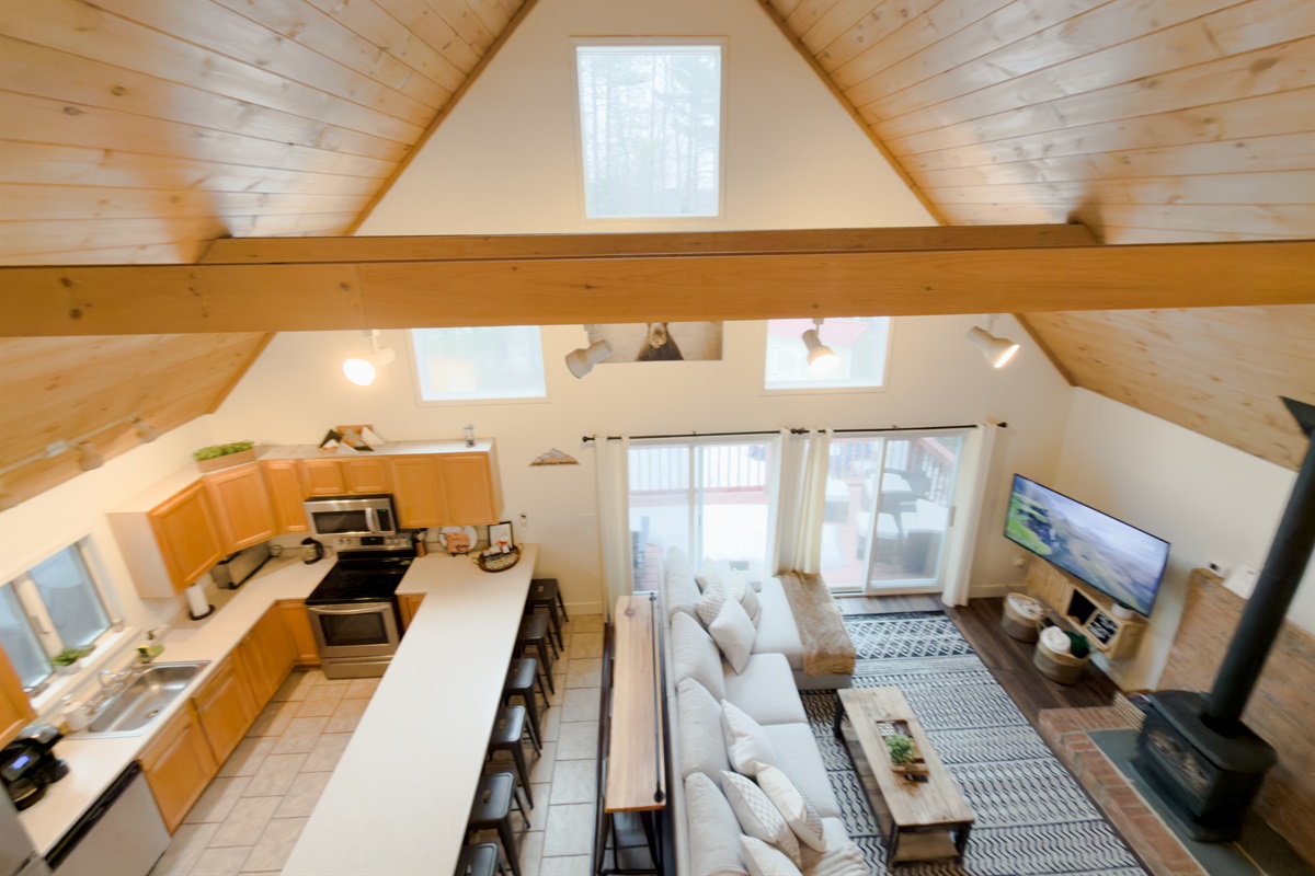 Best views aren't always outside. Take in the warmth charm from the loft area. 