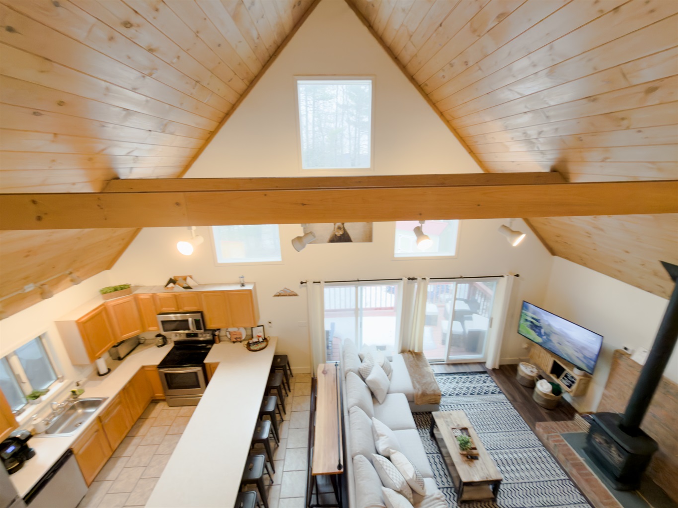 Best views aren't always outside. Take in the warmth charm from the loft area. 
