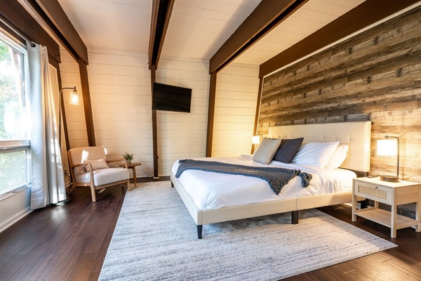 Master bedroom on second level.  Note: there is a small loft area on this level, but there is a separate door into the bedroom for privacy.