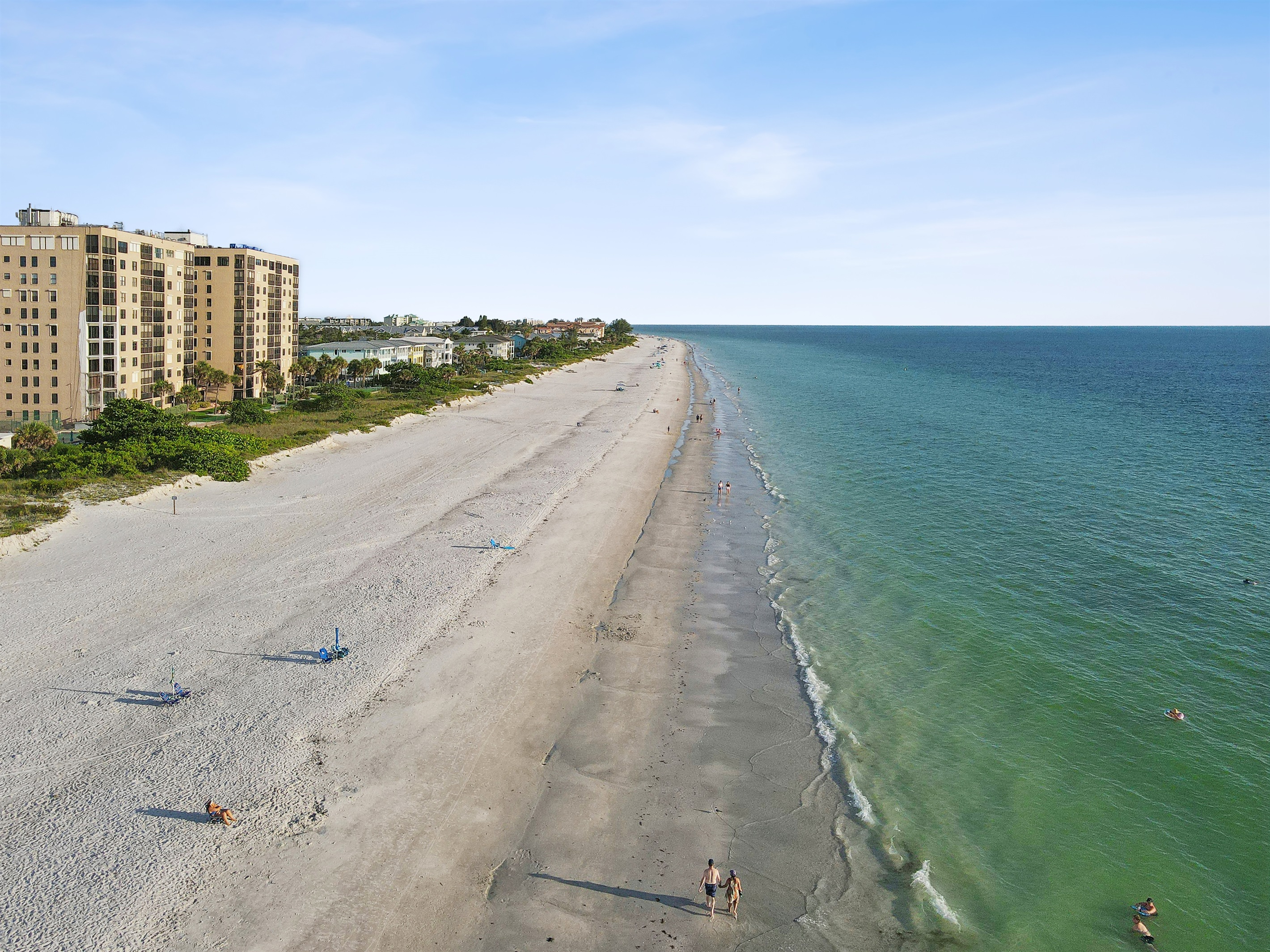 Drone of the Gulf Beach facing South
