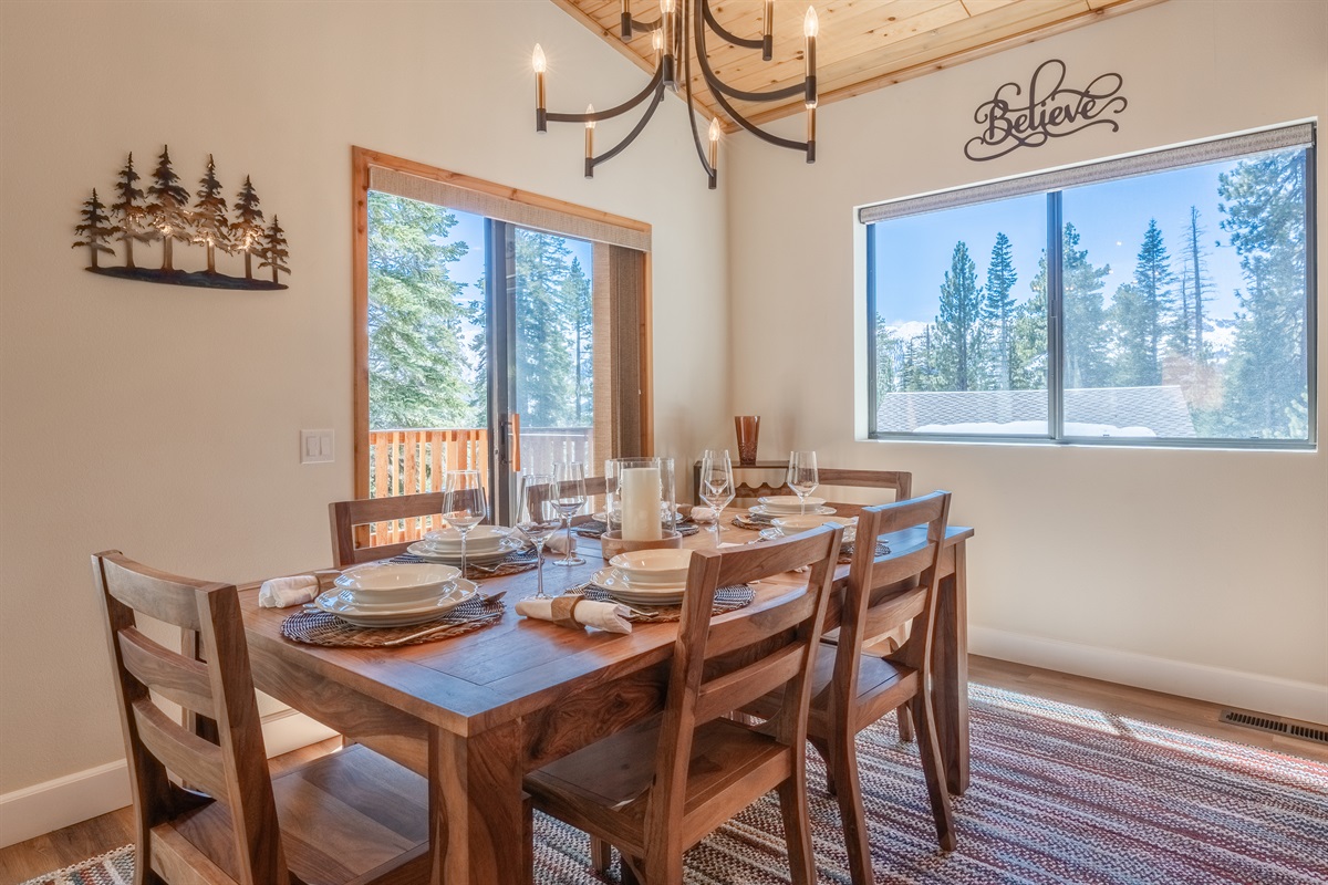 Dining room right off the chef's kitchen
