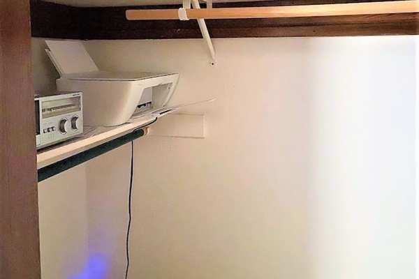 Printer to access through WiFi in Family Room Closet + Extra blankets