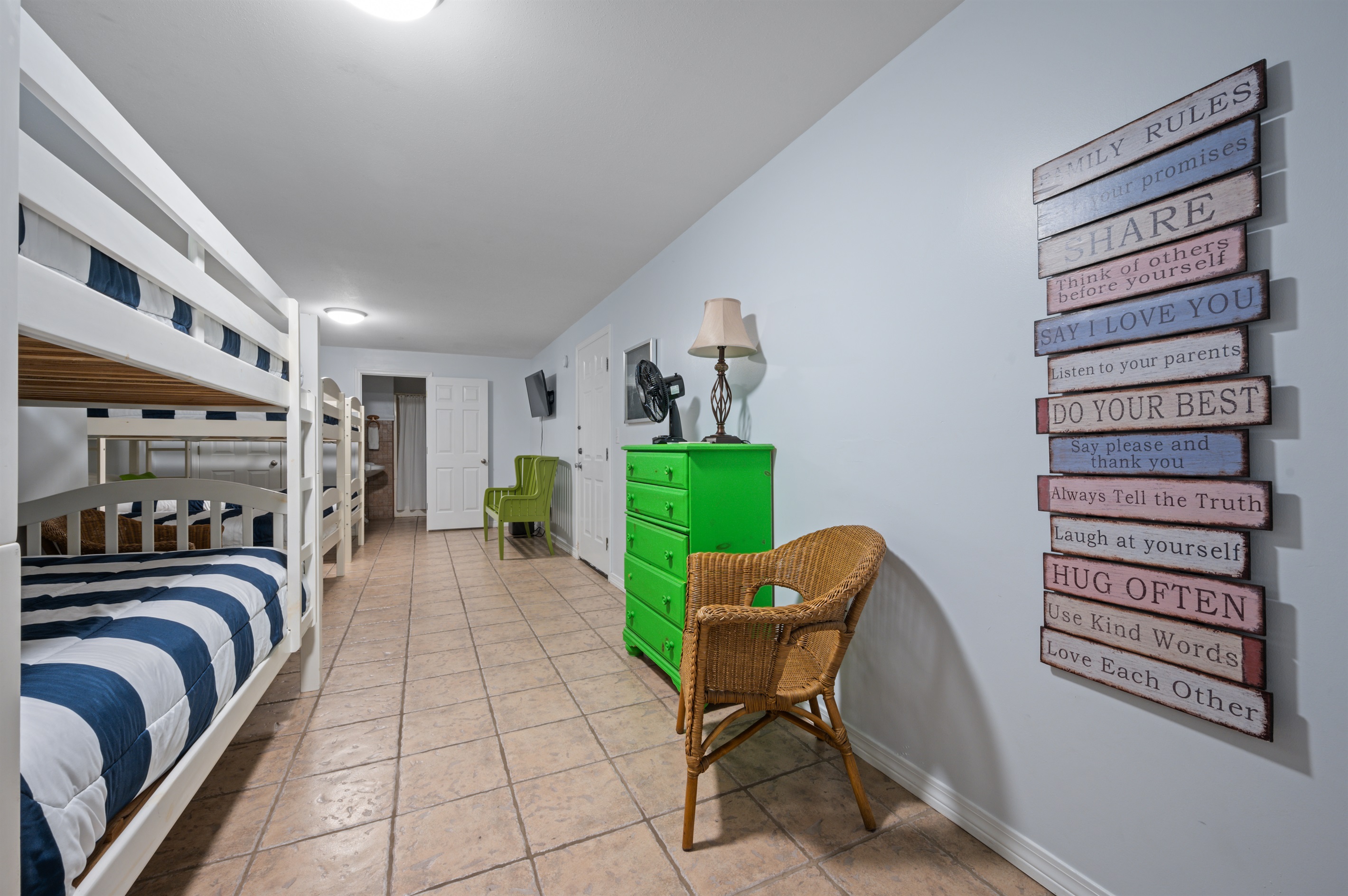 bunk room downstairs