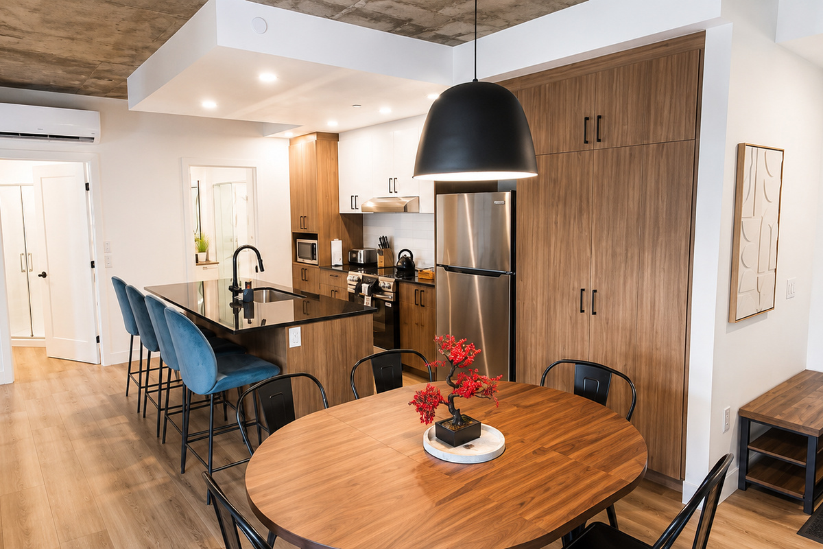 Kitchen and counter view