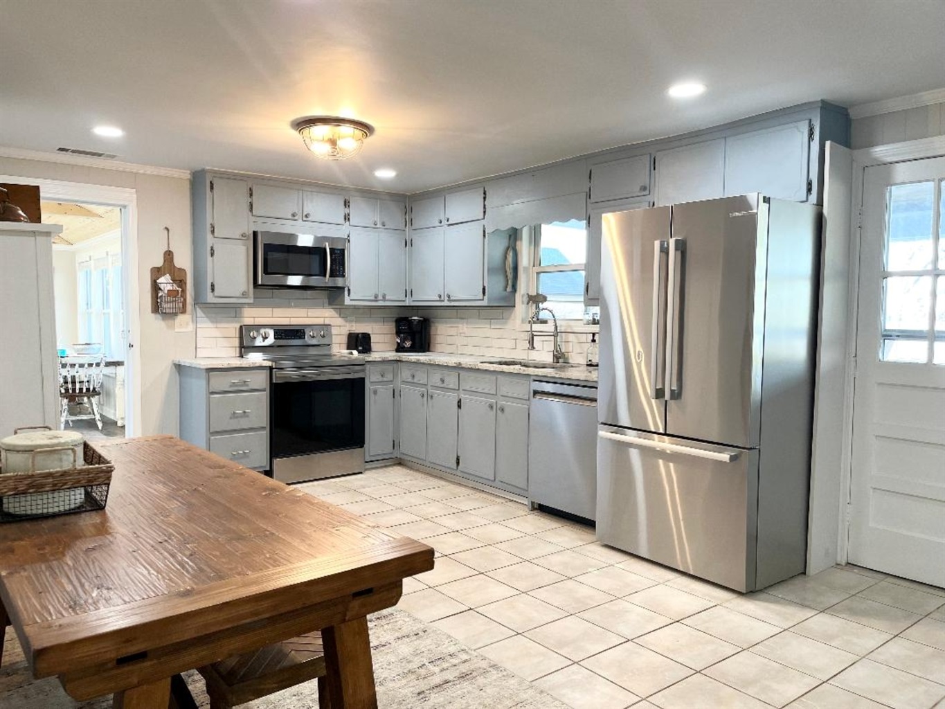 Kitchen with all appliances, large and small.
