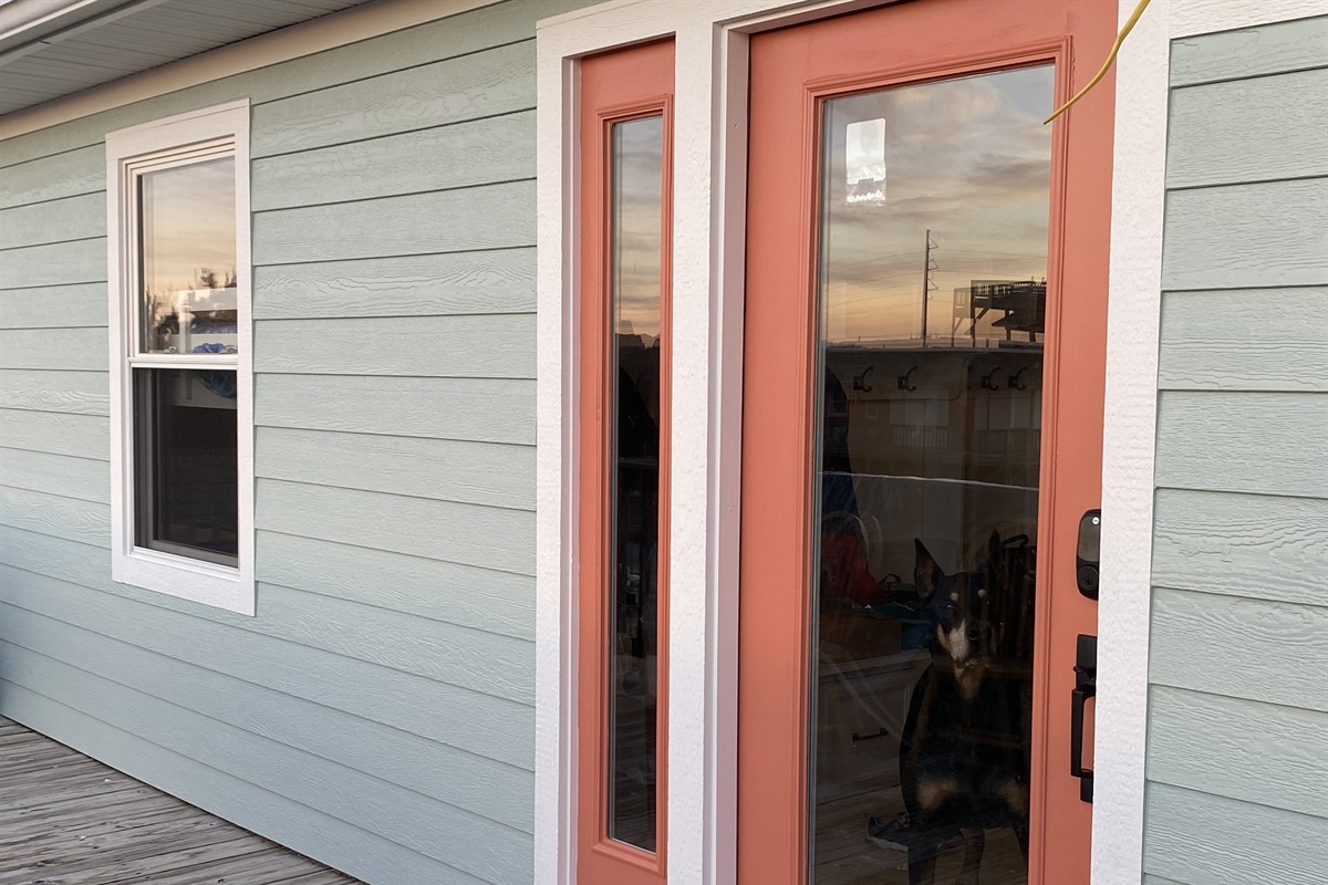 Front door with easy self check in