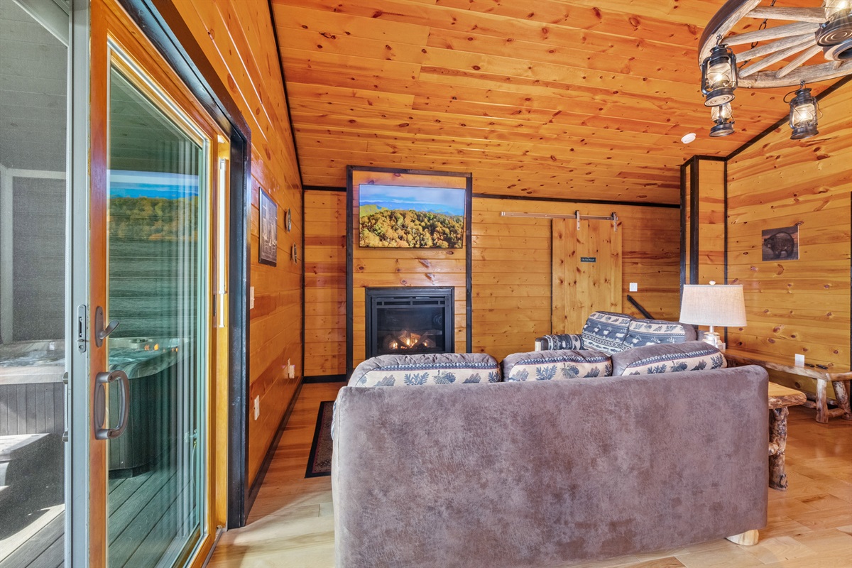 All T/V's are large screen. All fireplaces are gas. All furniture is real wood.