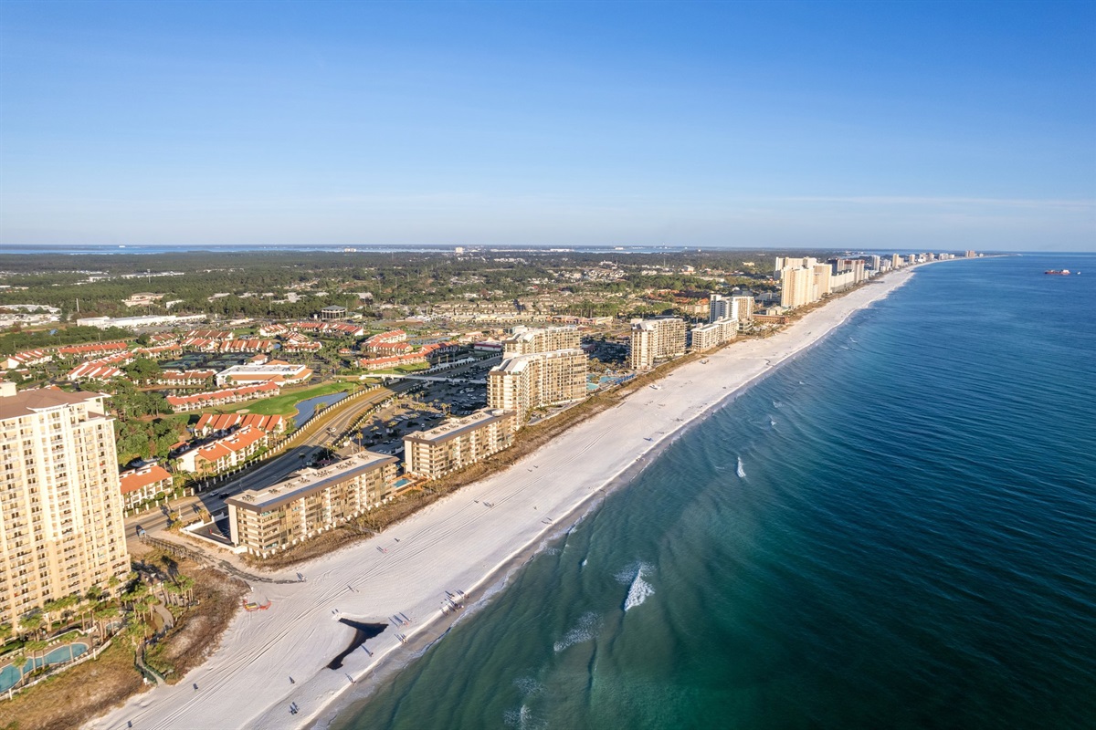 Endless miles of white sand beach