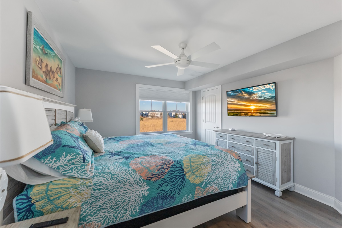 Bedroom with Large TV