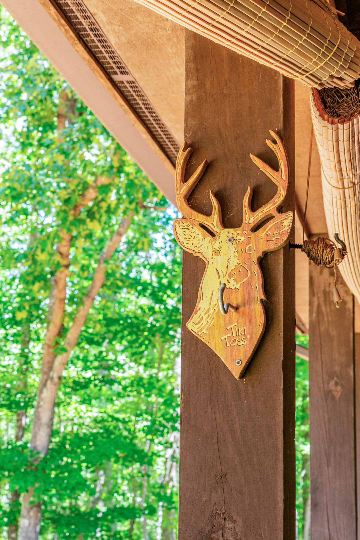 Tiki Toss Fun: Challenge friends to a game while surrounded by nature's vibrant beauty!