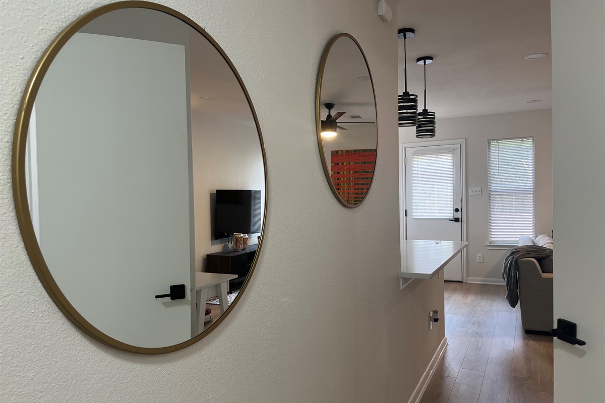 enter the door, you will be welcomed with music, lights and thoughtful homely design