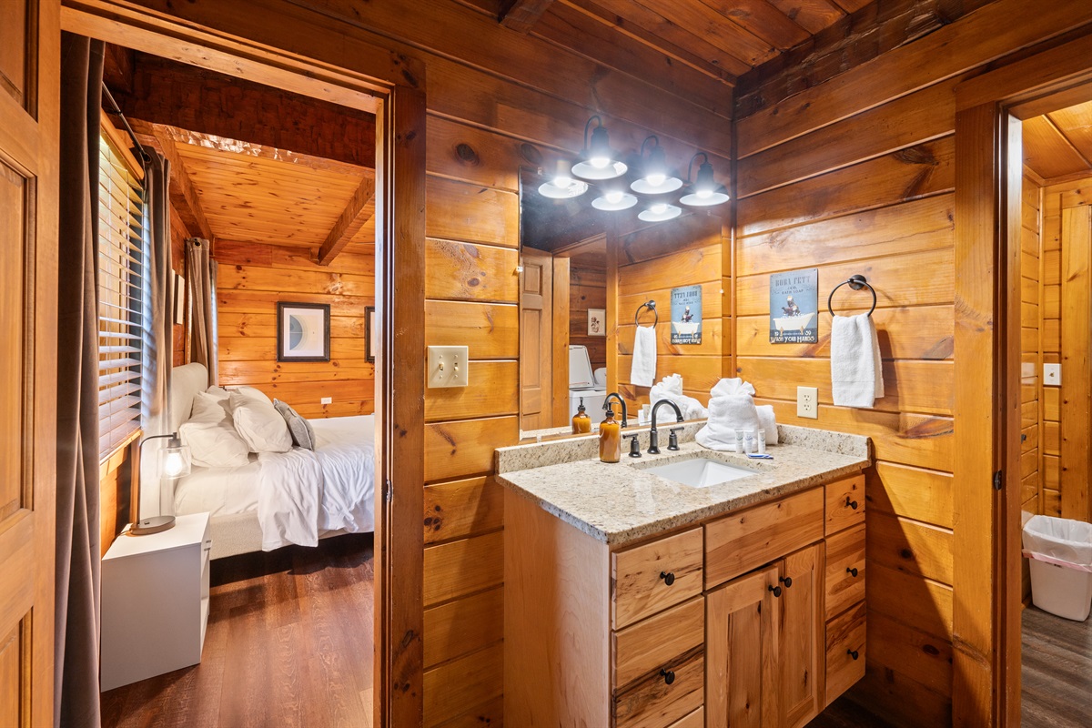 Main Level Full Bathroom Attached to Master