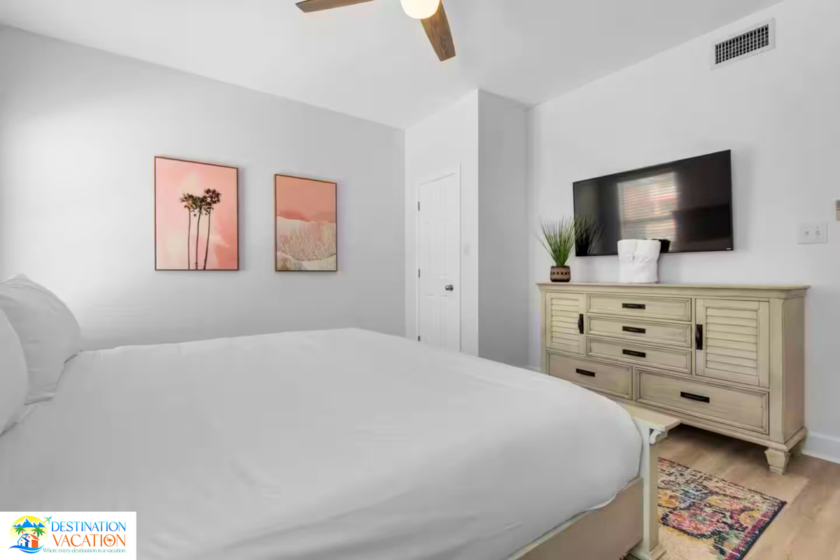 Soft coastal touches create a restful retreat.