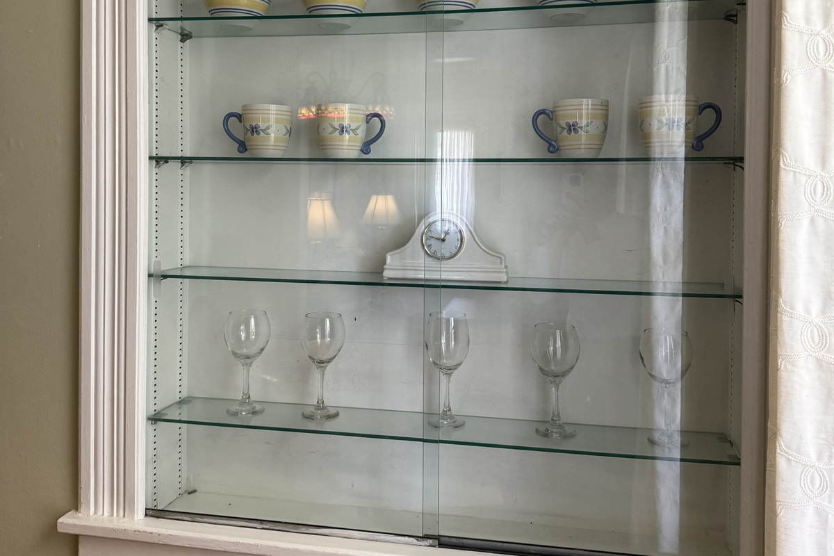 Original built-in glass display cabinet