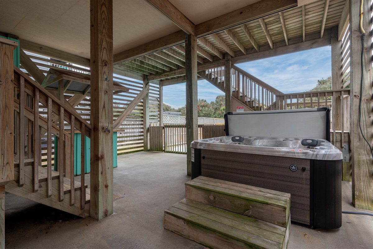 Spend the day having your own happy hour at the Tiki Bar and relax in the hot tub!