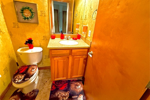 Practical Half Bath Beside the Laundry Room for Easy Access