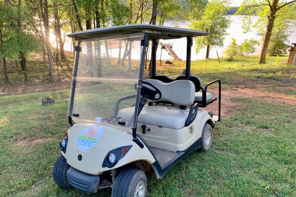 Golf cart for adult-guest use