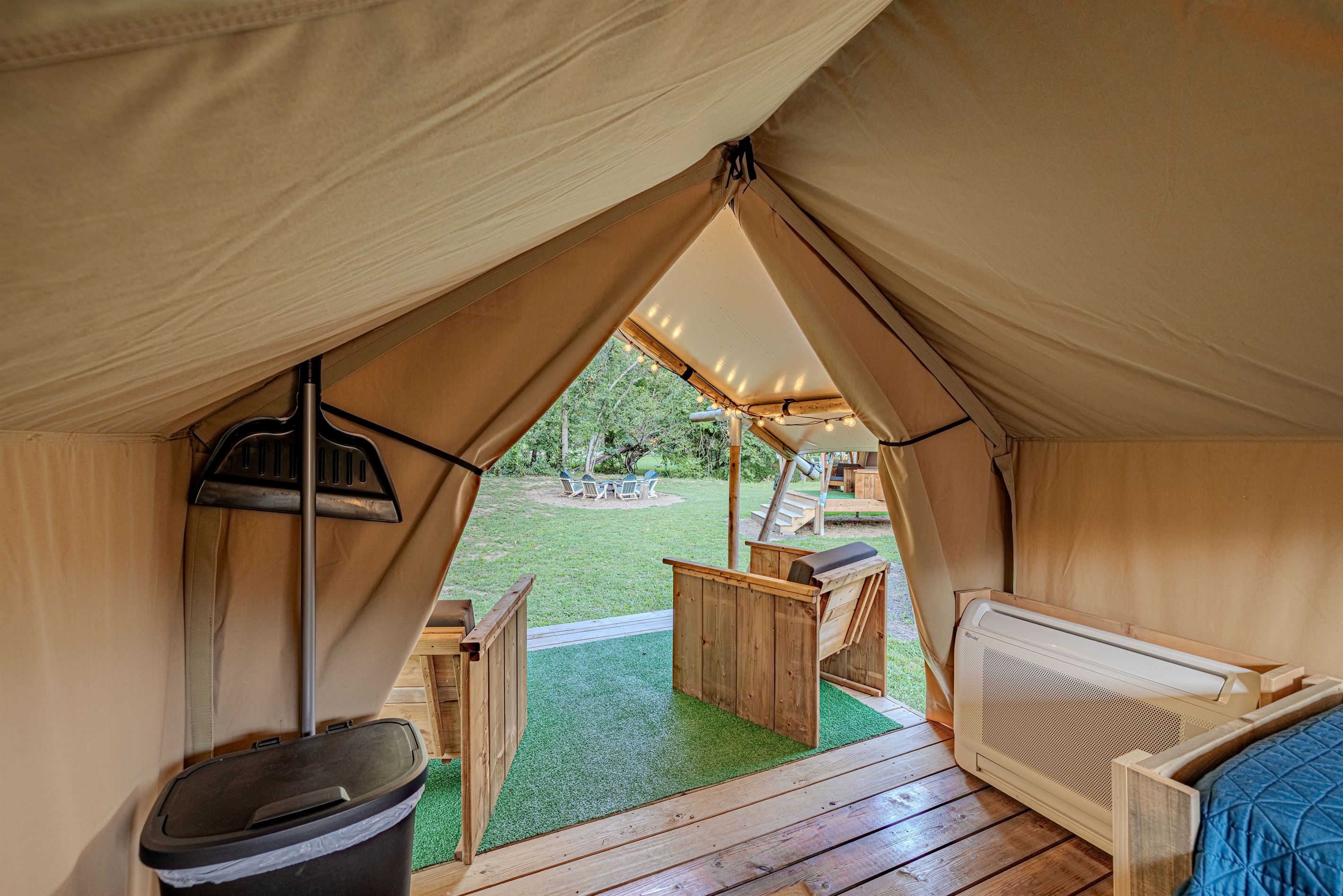 The perfect view awaits you at the entrance. Wake up to the serene forest backdrop framed perfectly by your tent opening.