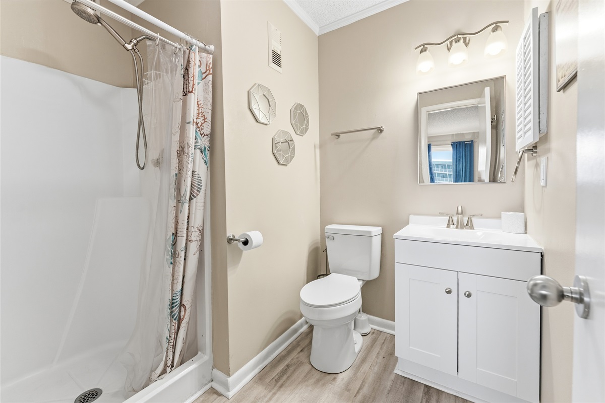 Main Bathroom with stand alone shower