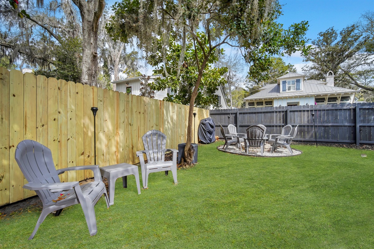 Backyard with Firepit