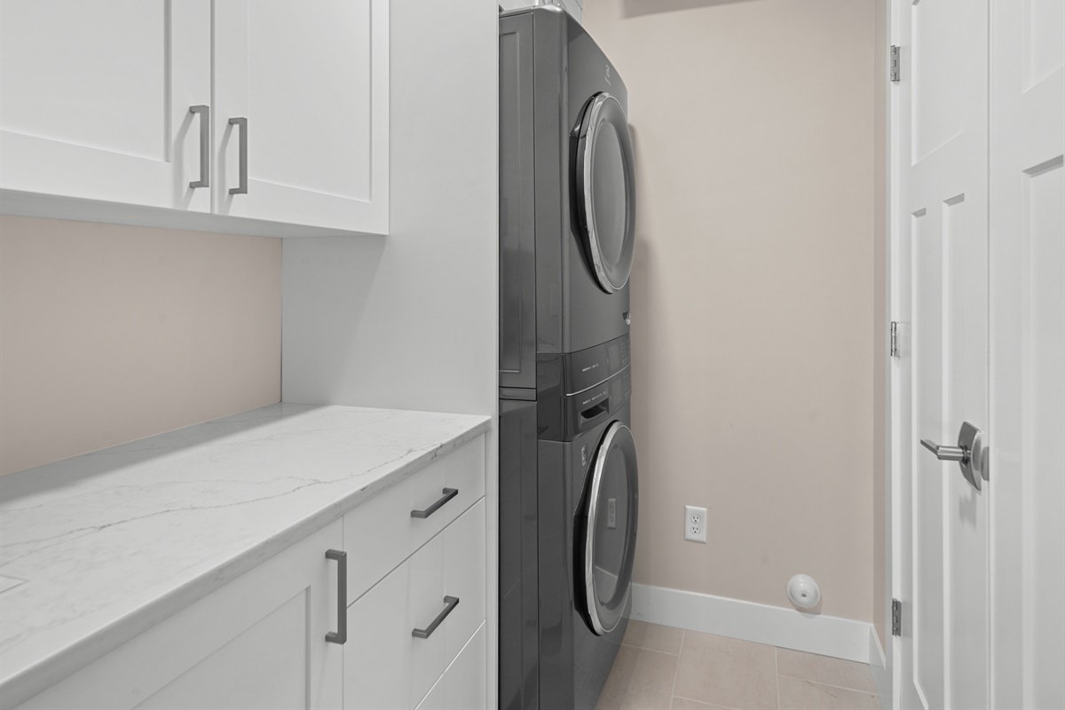 In-home laundry for easy, stress-free stays.