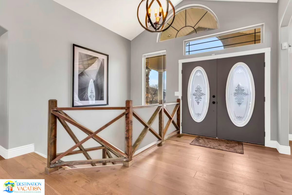 Welcoming entryway sets the tone for an unforgettable stay.