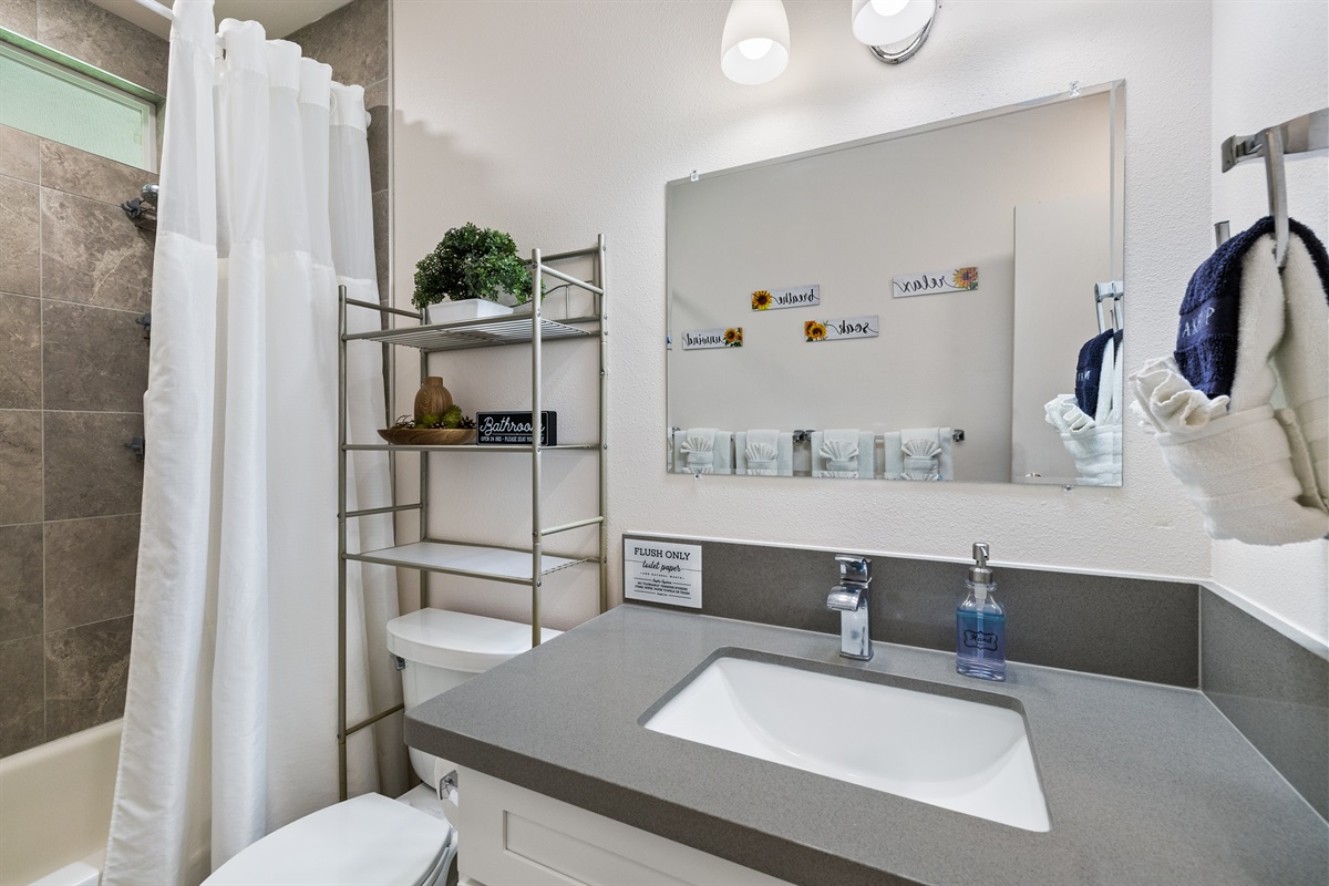 Full Bathroom Shower/Tub combo in hallway