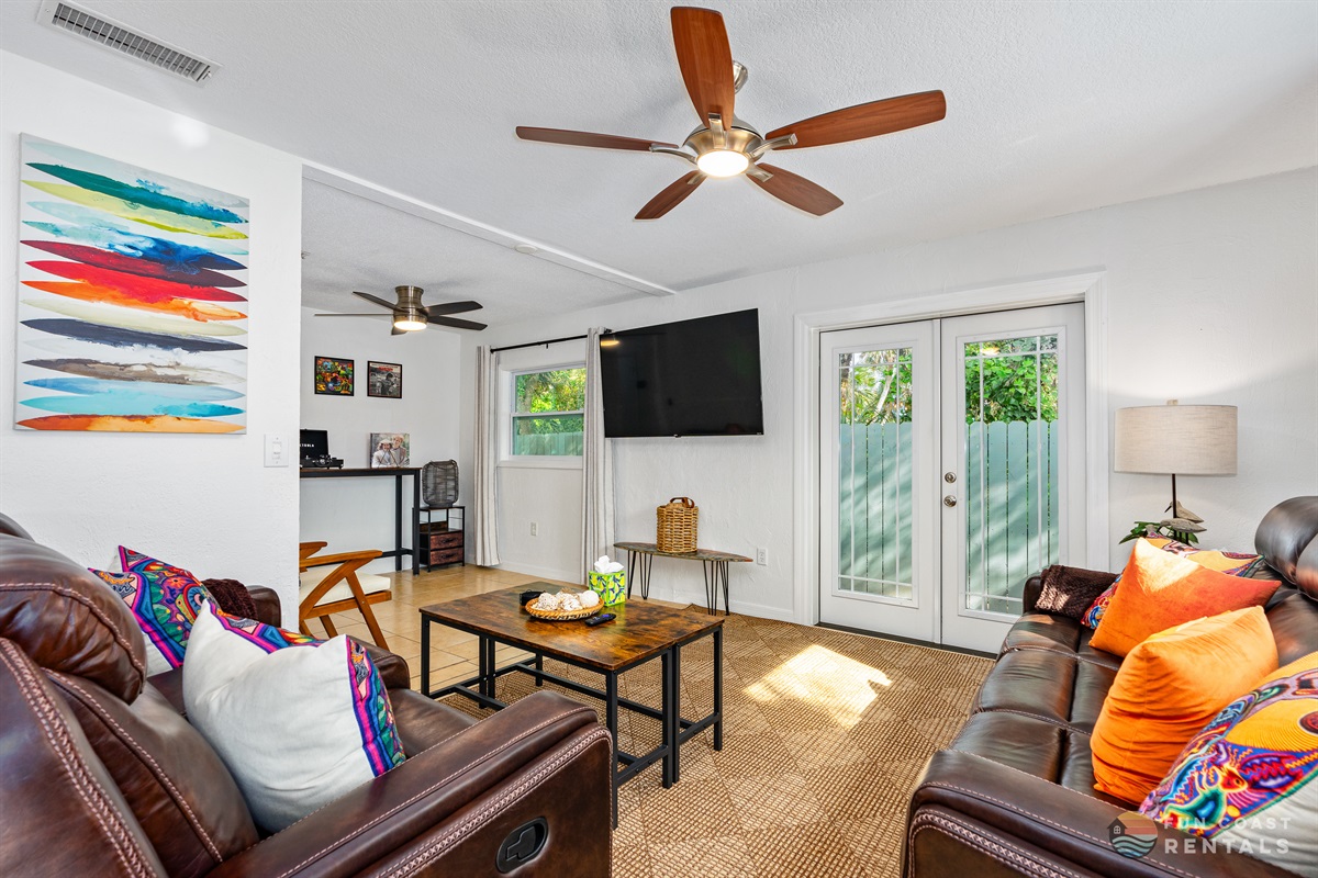 Spacious Living Room with ample seating and Smart TV!