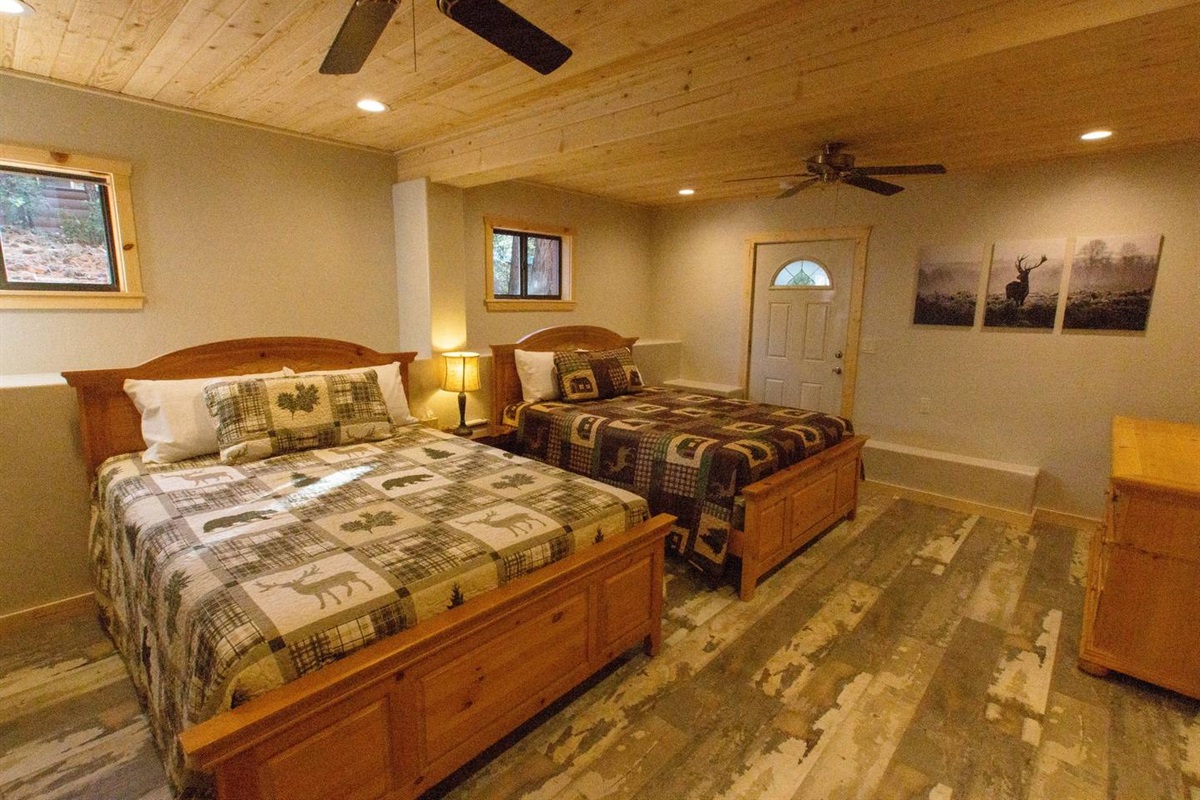 Lower level bedroom with private entrance.