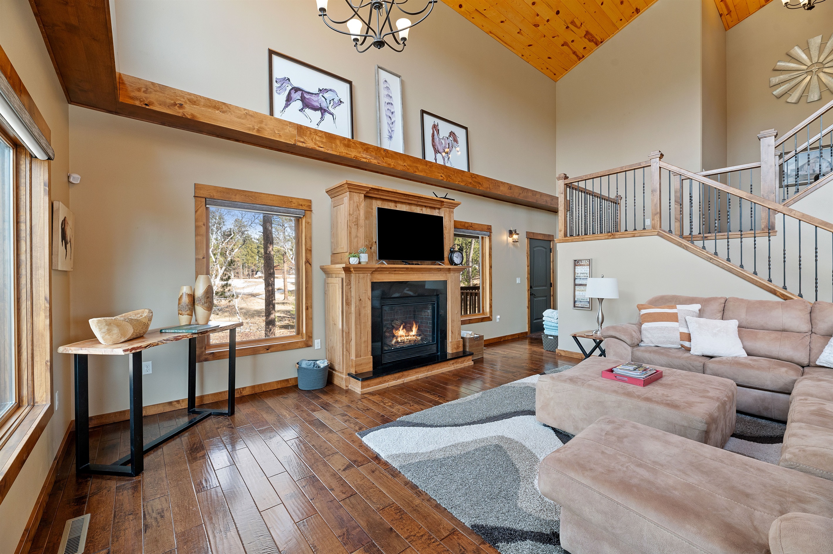 Living Room with Gas Fireplace