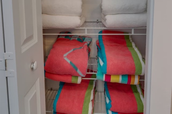 Extra Towels and Beach Towels Provided