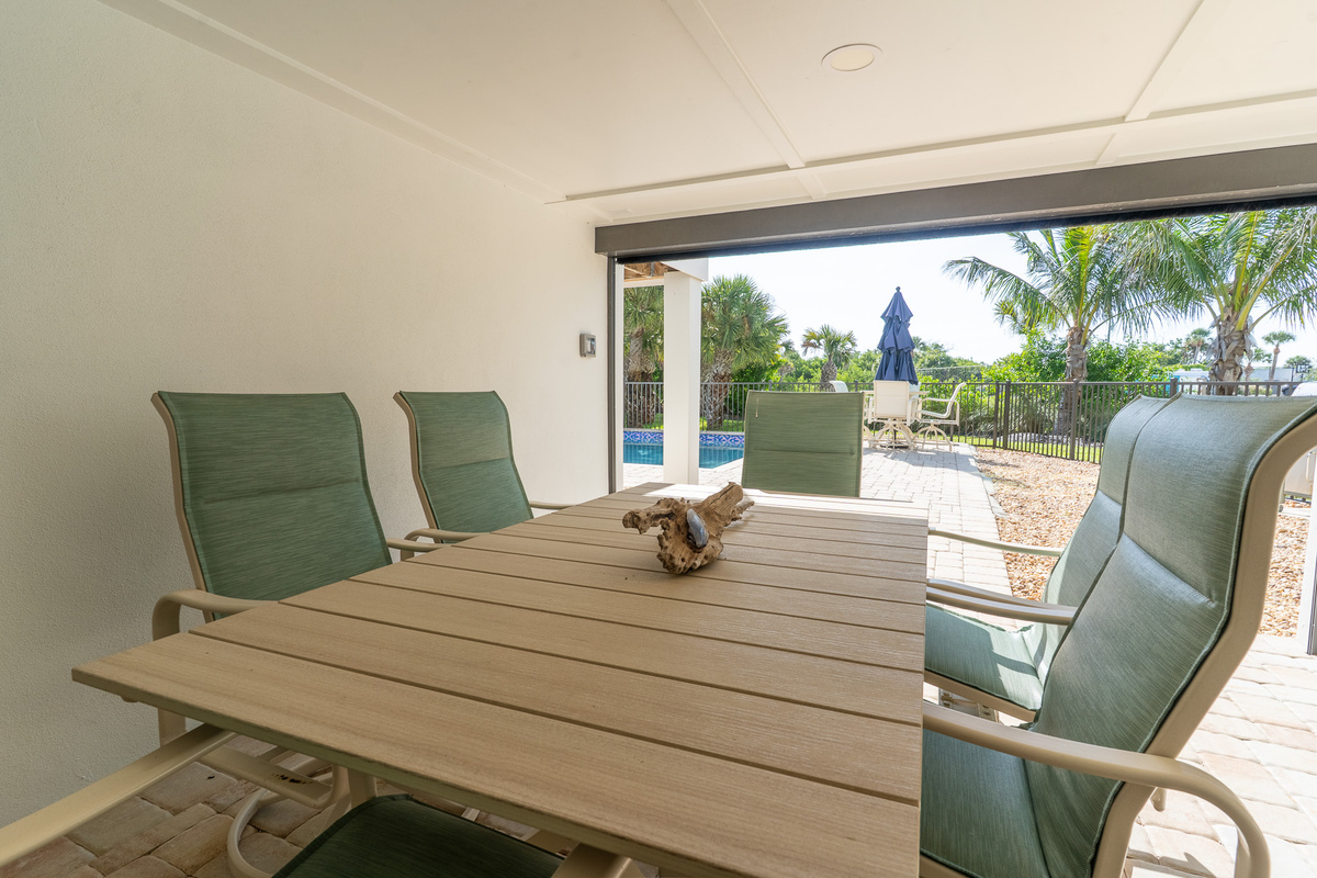 Outdoor covered dining table