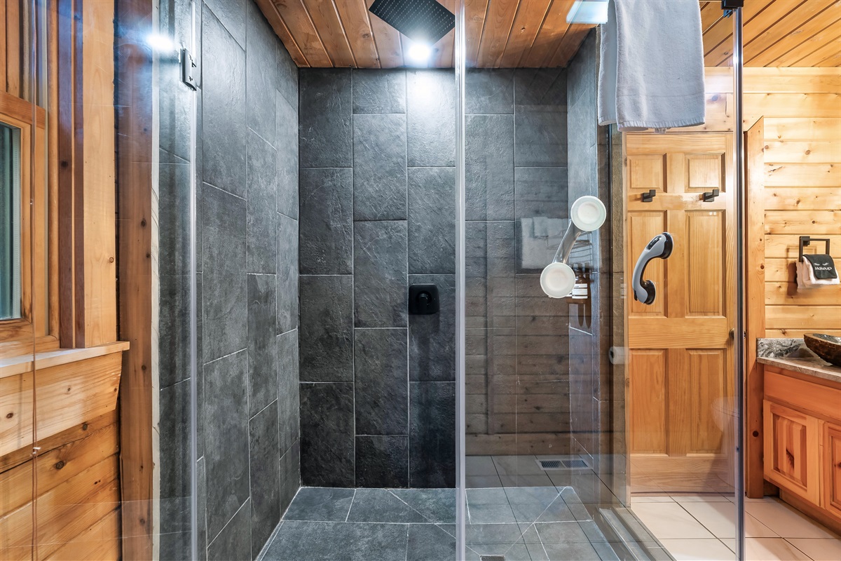 main floor master step-in rain shower