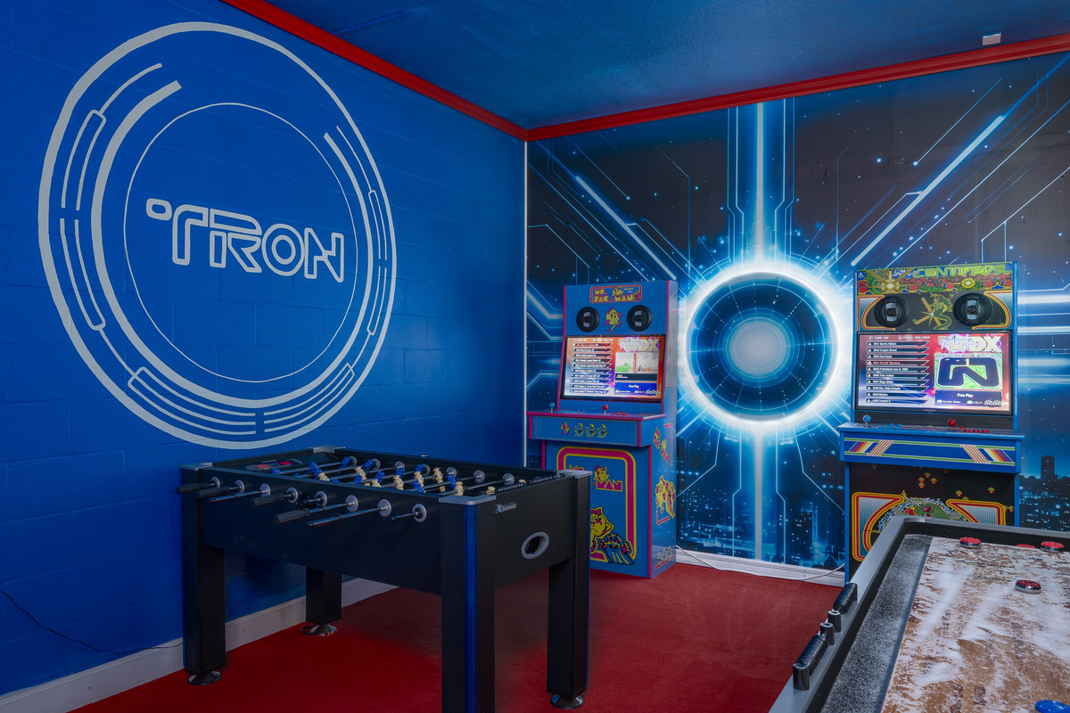 TRON Game Room at Villa Ichabod