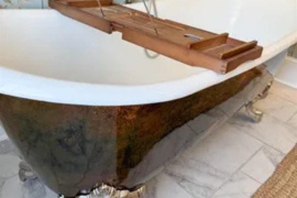 Perfect for unwinding at the end of the day, this tub brings a cozy spa-like vibe.