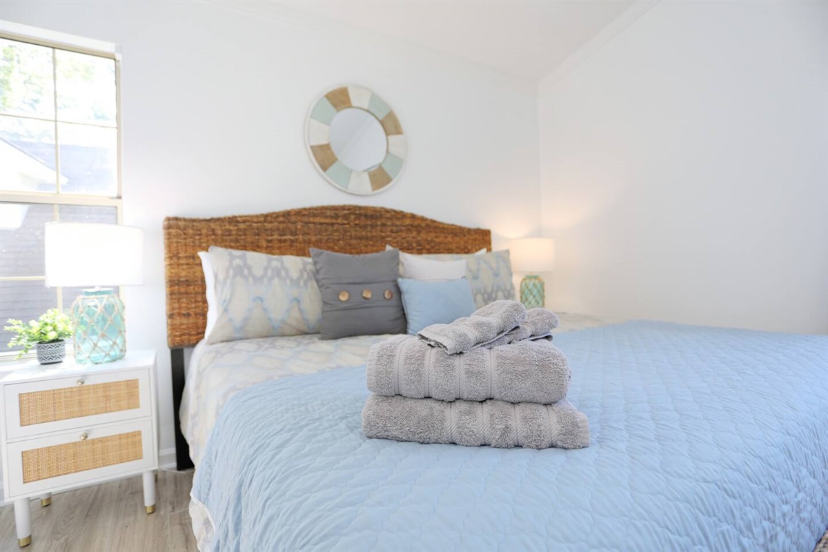 Primary Bedroom W/ King and Smart TV