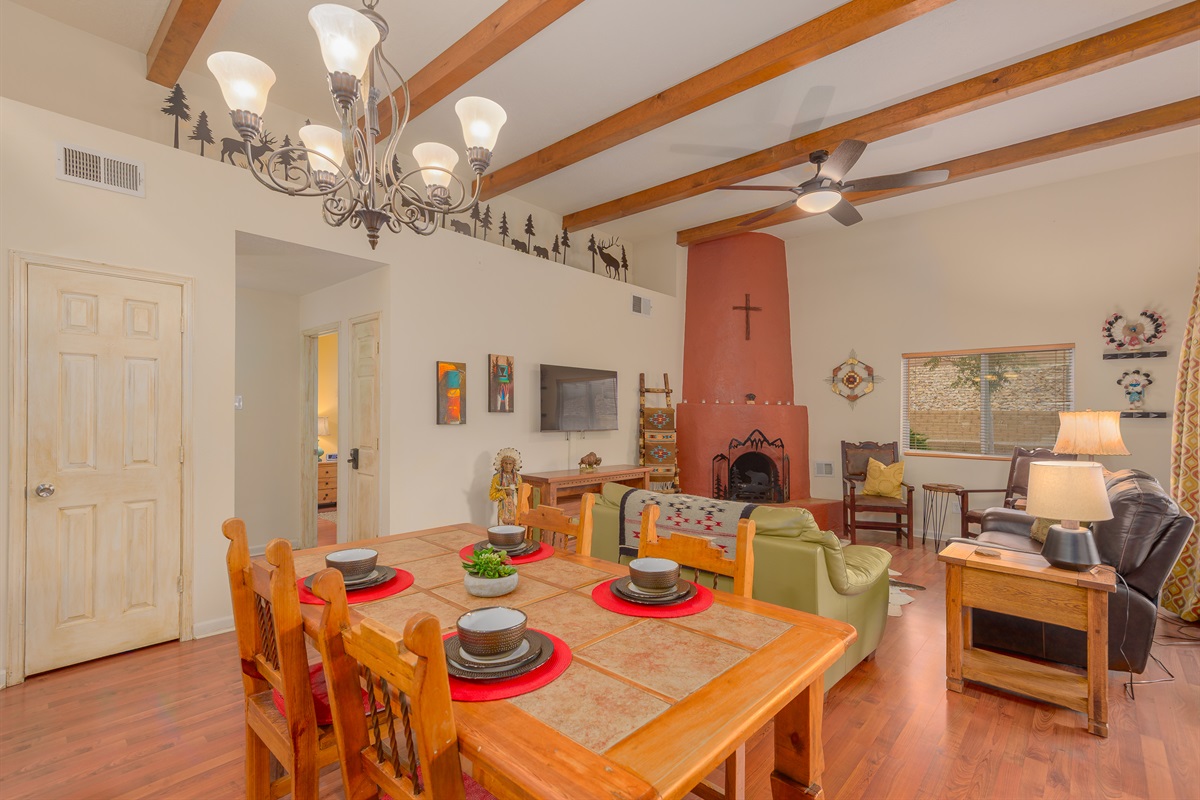 Kiva fireplaces are a common, cozy feature in the southwest