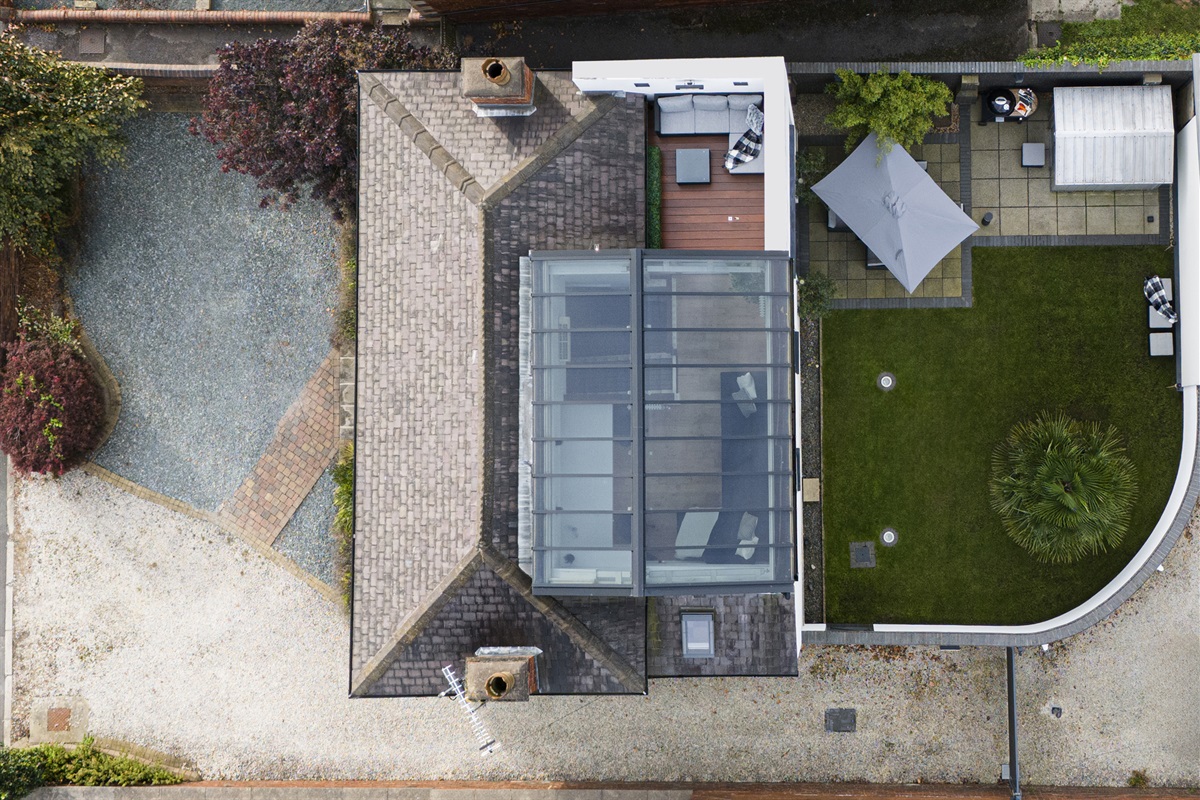Bird's Eye View of Thrushley Cottage