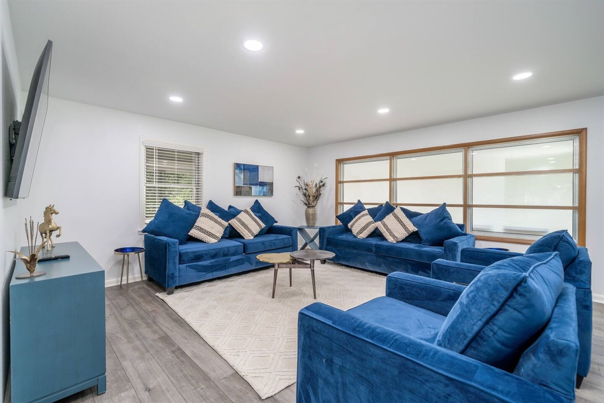 Relax with your friends and family  in this spacious comfy Living Room.
