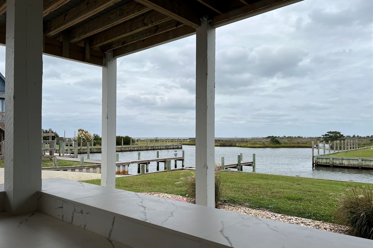 View from outdoor living area.