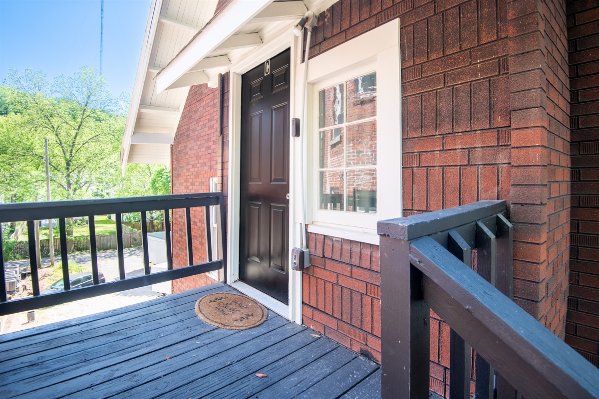 Unit C; The entryway to your home away from home.